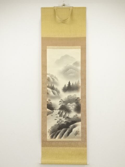 JAPANESE HANGING SCROLL / HAND PAINTED / LANDSCAPE